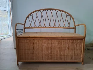 Conjunto de dormitorio infantil de mimbre