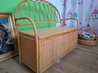 Conjunto de dormitorio infantil de mimbre