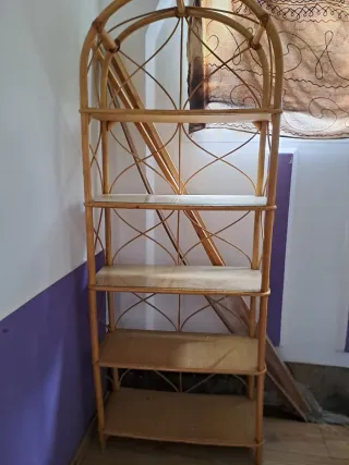 Conjunto de dormitorio infantil de mimbre