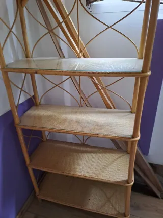 Conjunto de dormitorio infantil de mimbre