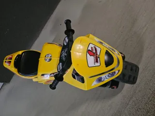 Moto de juguete grande amarilla 65 cm