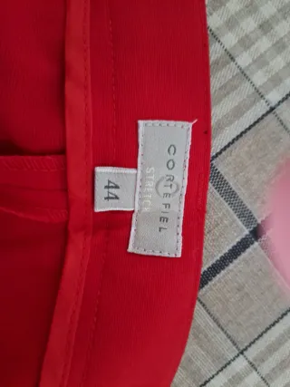 Pantalón Cortefiel Rojo Talla 44