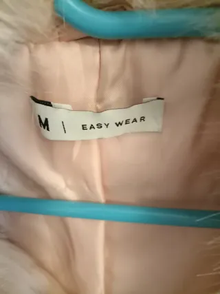 Abrigo pelo rosa talla M