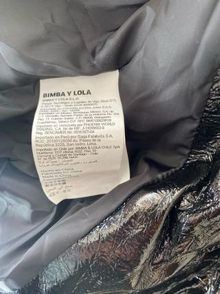 Abrigo pelo Bimba y Lola beige/negro