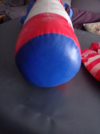 U.S.A.Saco de boxeo  y guantes para niños.