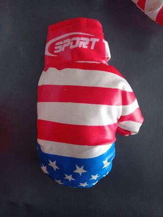 U.S.A.Saco de boxeo  y guantes para niños.
