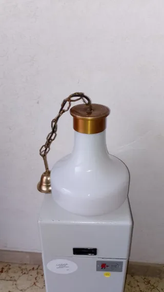 Lampadario vintage oro e bianco