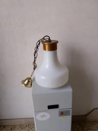 Lampadario vintage oro e bianco