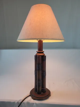 Lámpara estilo bambú madera