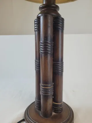Lámpara estilo bambú madera
