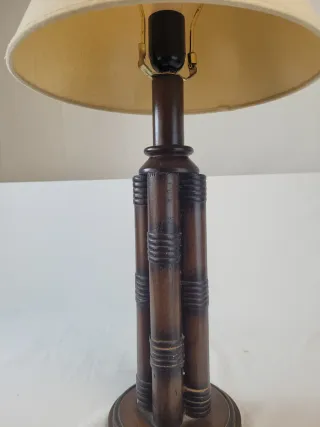 Lámpara estilo bambú madera
