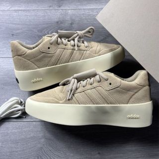 Adidas Beige/Blanco Zapatillas Plataforma
