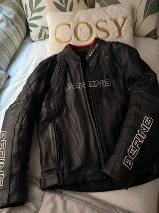 Chaqueta de piel Bering moto hombre