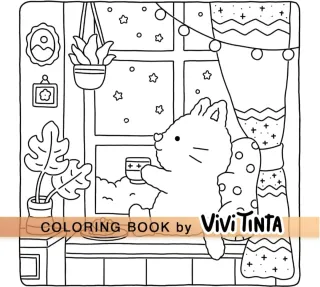 Fuzzy hygge  Super cute coloring book