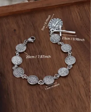 Pulsera San Benito Plateada