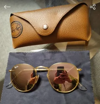 Gafas Ray-Ban Round Polarizadas Doradas