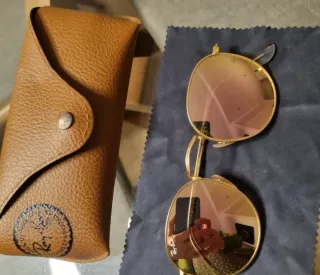 Gafas Ray-Ban Round Polarizadas Doradas