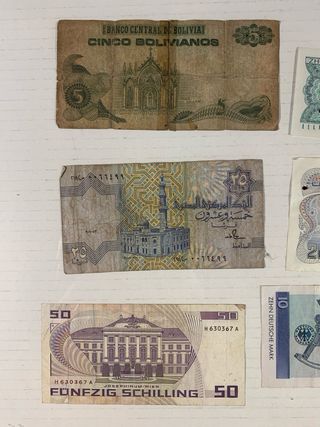 Serie 6 banconote da tutto il mondo