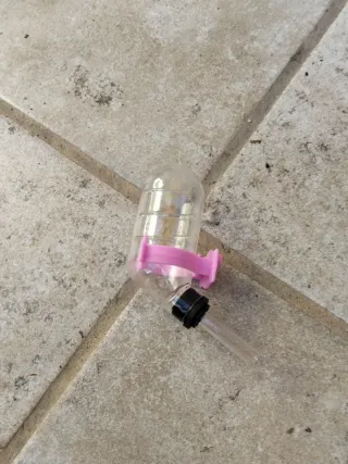 Jaula para hámster azul y rosa