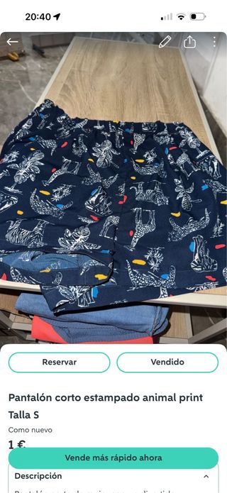 Pantalón corto estampado animal print Talla S