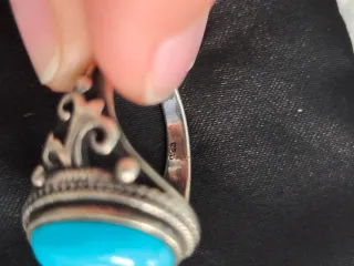 Anillo Plata 925 con Piedra Azul