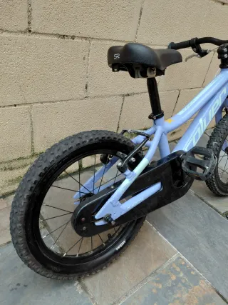 Bicicleta infantil Coluer morada 16 pulgadas
