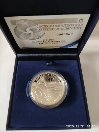 Moneda plata, campeones de Europa del 2028.