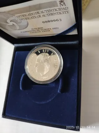 Moneda plata, campeones de Europa del 2028.
