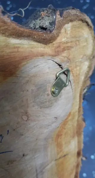 Eguzkilore artesanal sobre rodaja de árbol