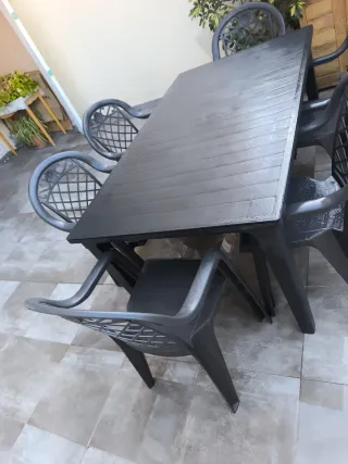 Mesa y 6 Sillas Terraza Exterior