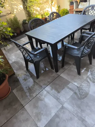 Mesa y 6 Sillas Terraza Exterior