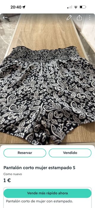 Pantalón corto estampado mujer S