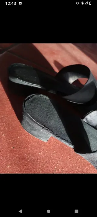 Sandali neri Scamosciati