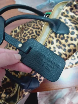 Borsa vera pelle stampa animalier genuine  leather