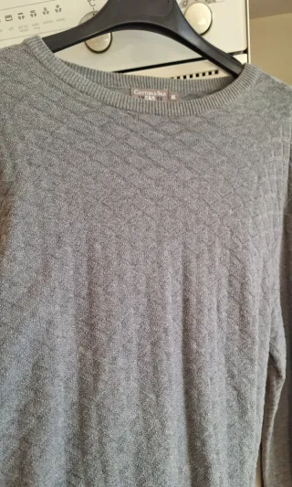 Maglione uomo girocollo grigio XL