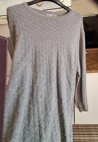 Maglione uomo girocollo grigio XL