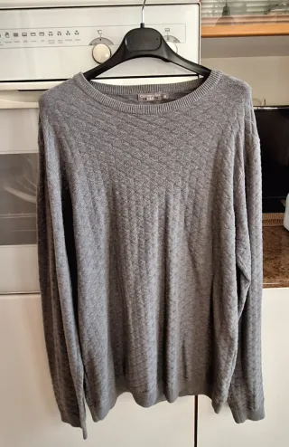 Maglione uomo girocollo grigio XL