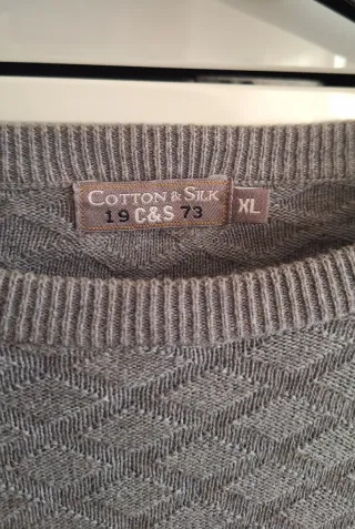 Maglione uomo girocollo grigio XL