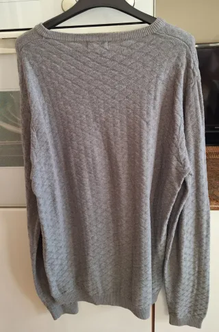 Maglione uomo girocollo grigio XL