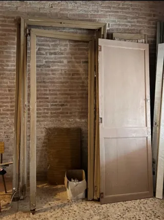 Puerta madera maciza vintage