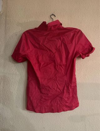 Camisa roja corta fruncida Talla M