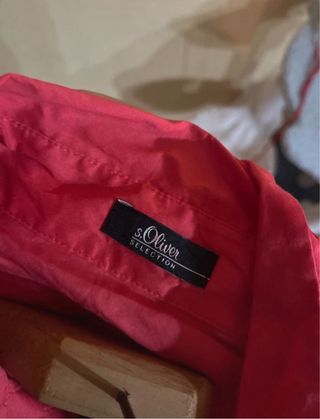 Camisa roja corta fruncida Talla M