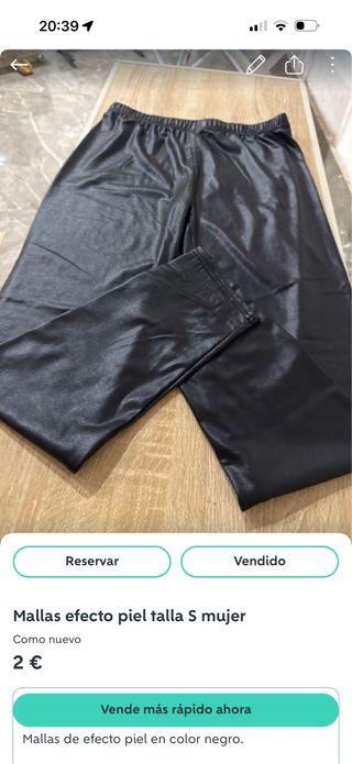 Mallas efecto piel negras Talla S