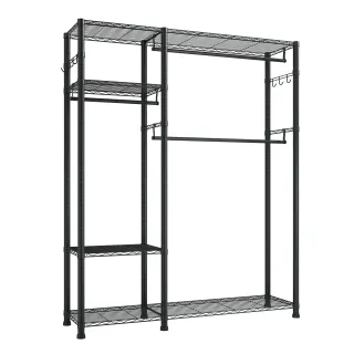 Appendiabiti Regolabile con 3 Aste Carico 363 kg