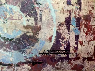 Cuadro al óleo Figuras multicolor