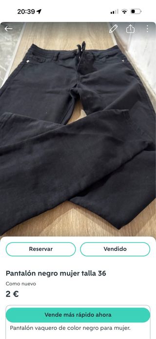 Pantalón negro mujer talla 36