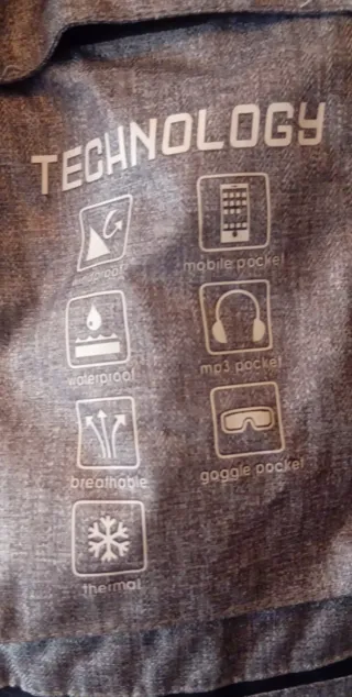 Chaqueta Crivit tecnología térmica gris y rosa