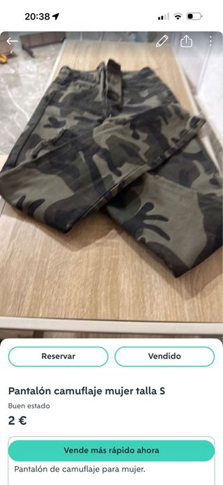 Pantalón camuflaje mujer Talla S