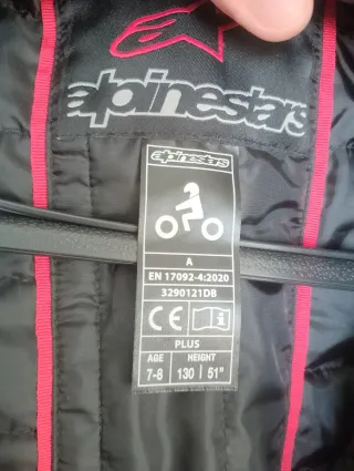 Chaqueta moto infantil Alpinestars Talla 7-8 años