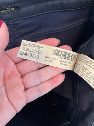 Falda Massimo Dutti efecto encerado azul